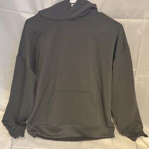 Oversized Hooded Pullover Sweatshirt - Olive